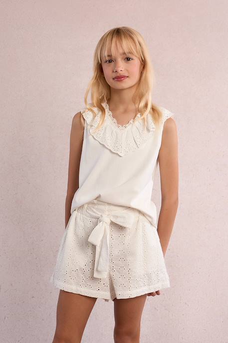 Top col dentelle Offwhite 4 - vertbaudet enfant 