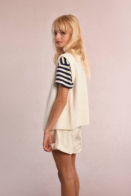 Gilet ouvert Noir+Offwhite 10 - vertbaudet enfant 