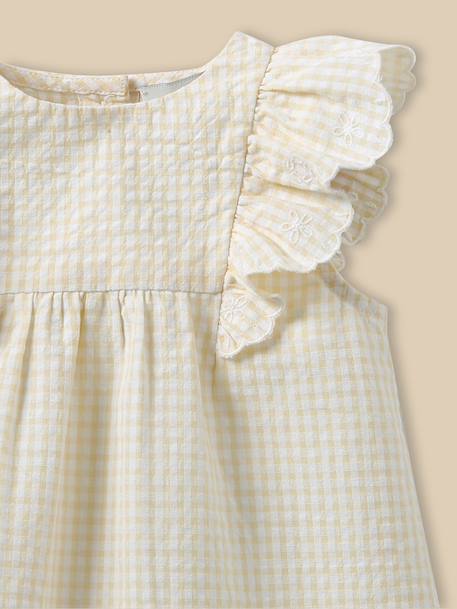 Blouse vichy bébé Vichy jaune 2 - vertbaudet enfant 