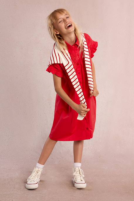 Robe chemise à smocks Navy blue+Rouge 10 - vertbaudet enfant 