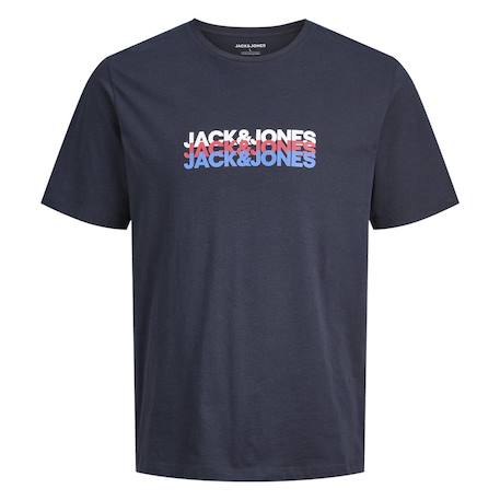 T-shirt garçon cyber Blanc+Bleu+Marine 5 - vertbaudet enfant 