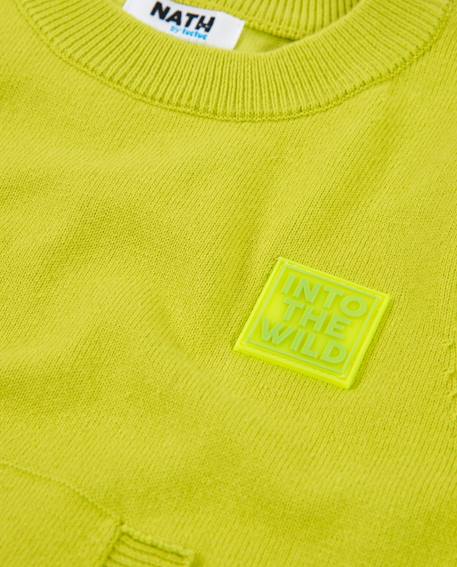 Pull garçon en maille avec poche kangourou Vert 5 - vertbaudet enfant 