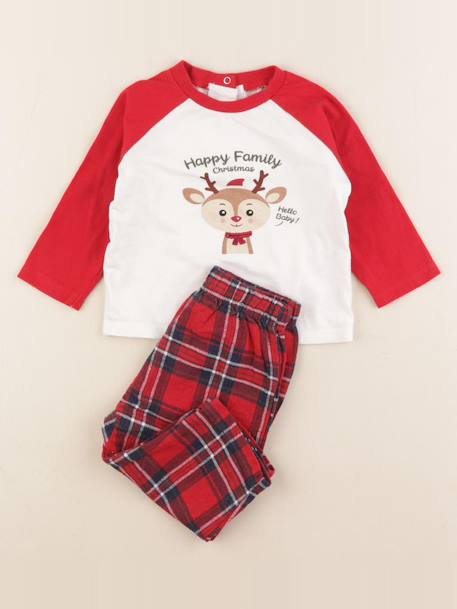 Pyjama coton - 12 mois Rouge 1 - vertbaudet enfant 