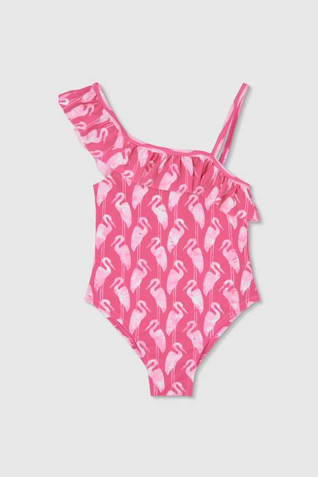 Fille-Maillot de bain-Maillot une pièce-Maillot de bain fille imprimé rose