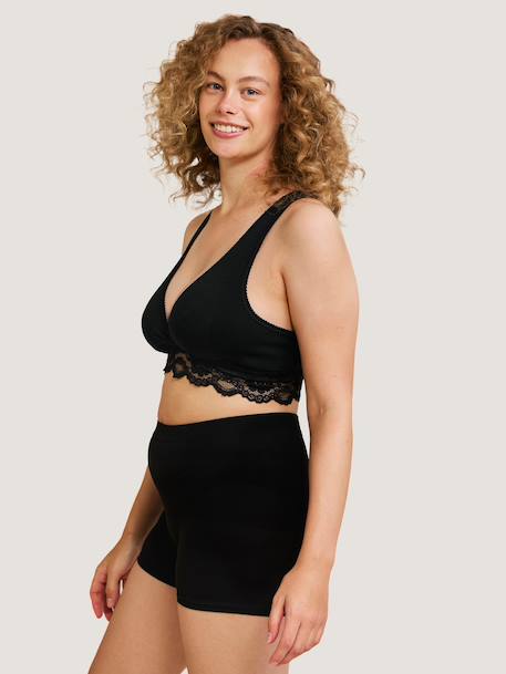 Soutien-gorge cache-coeur de grossesse et d'allaitement en coton bio Noir 5 - vertbaudet enfant 