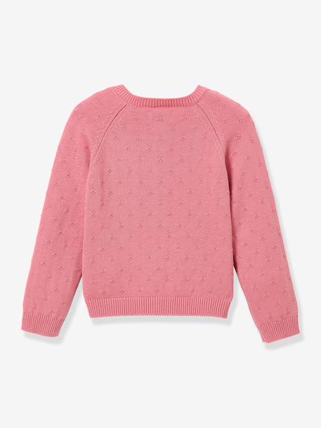 Cardigan fille points fantaisie écru+rose pâle 6 - vertbaudet enfant 