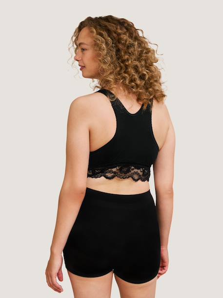 Soutien-gorge cache-coeur de grossesse et d'allaitement en coton bio Noir 6 - vertbaudet enfant 