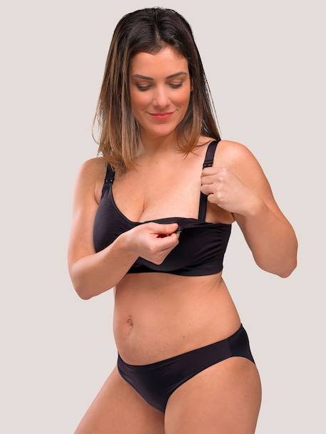 Soutien-gorge grossesse et allaitement rembourré sans coutures NOIR 4 - vertbaudet enfant 
