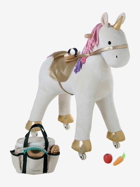 Cheval à roulettes en bois FSC® Grand cheval+Grande licorne+Petit cheval 7 - vertbaudet enfant 