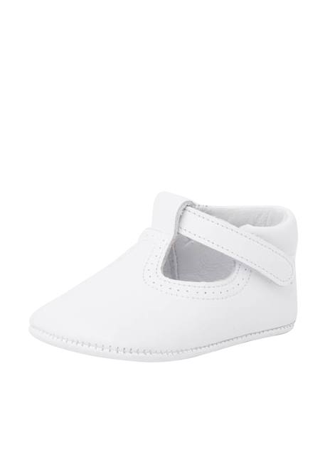 Salomés en cuir avec fermeture scratch Beige+Blanc+Bleu marine+Couleur cuir+Gris 8 - vertbaudet enfant 