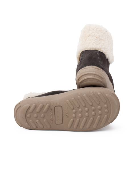 Botte de sport avec fermeture éclair et semelle en peau de mouton Bleu marine+Gris 8 - vertbaudet enfant 