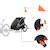 Remorque Vélo et Poussette 2 en 1 Kinderkraft NAVA WALK avec Roues Gonflables, Dossier Inclinable et Pliage Compact Grey 2 - vertbaudet enfant 