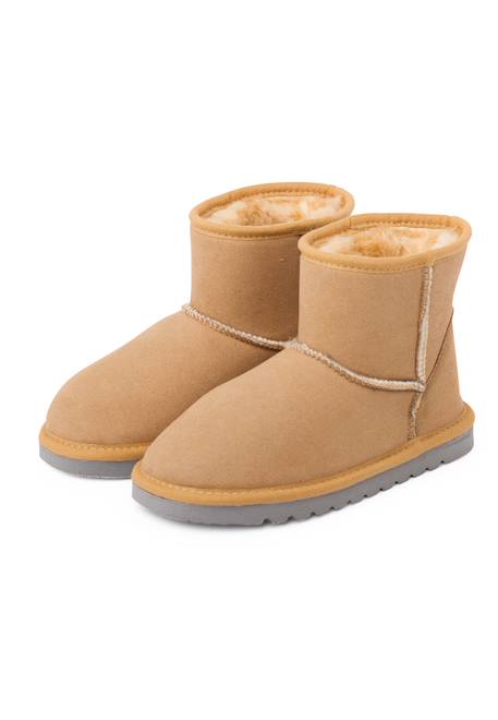 Low boots type australien enfants Bleu marine+Camel+Gris 10 - vertbaudet enfant 