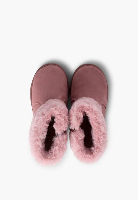 Bottes à col roulé en fourrure pour fille Bleu marine+Gris+Rose+Taupe 17 - vertbaudet enfant 