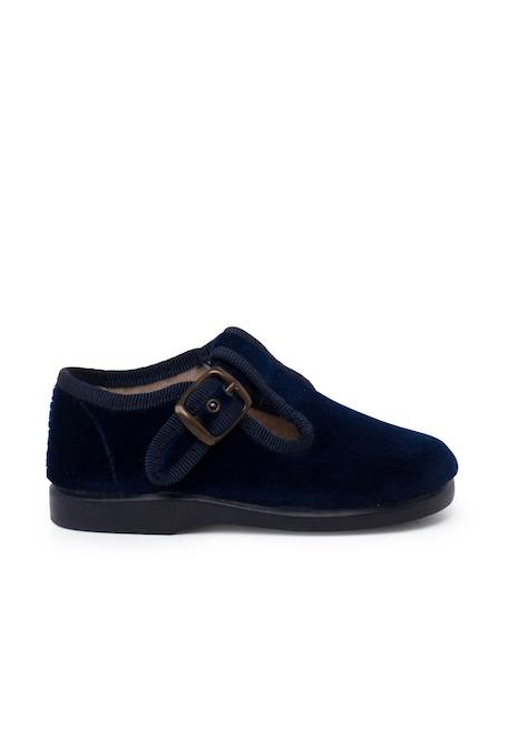 Salomés velours boucle Bleu marine+Gris+Noir 1 - vertbaudet enfant 