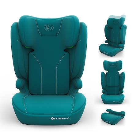 Siège Auto Kinderkraft I-SPARK 2 PLUS i-Size 100-150 cm 2 en 1 avec Booster, H-GUARD, SPS et Appuie-Tête 10 Positions Gris+Noir+Rose+Vert 19 - vertbaudet enfant 