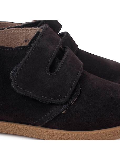 Bottes en suéde avec large bande adhésive Bleu marine+Gris+Taupe 12 - vertbaudet enfant 