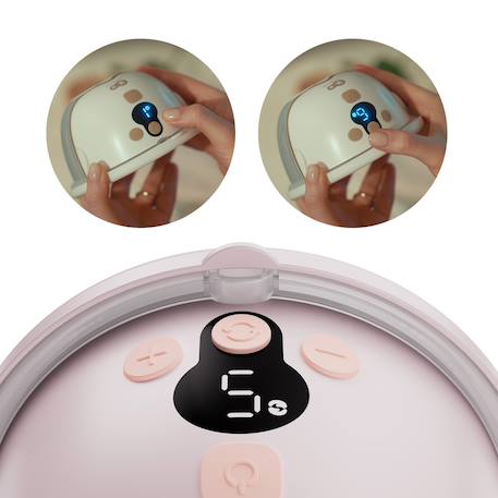 Tire-lait électrique simple MAMAFLOW 4 modes, 9 intensités, mémoire des réglages, sans fil usb-c, compact et silencieux Gold+Pink 10 - vertbaudet enfant 