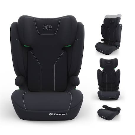 Siège Auto Kinderkraft I-SPARK 2 PLUS i-Size 100-150 cm 2 en 1 avec Booster, H-GUARD, SPS et Appuie-Tête 10 Positions Gris+Noir+Rose+Vert 7 - vertbaudet enfant 