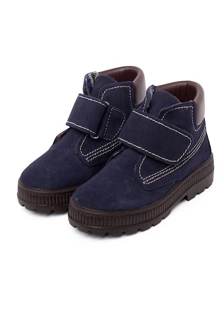 Bottes à semelle de piste avec coutures fermeture adhérentes Bleu marine+Gris+Taupe 4 - vertbaudet enfant 