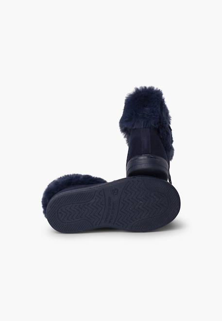 Bottes à col roulé en fourrure pour fille Bleu marine+Gris+Rose+Taupe 3 - vertbaudet enfant 