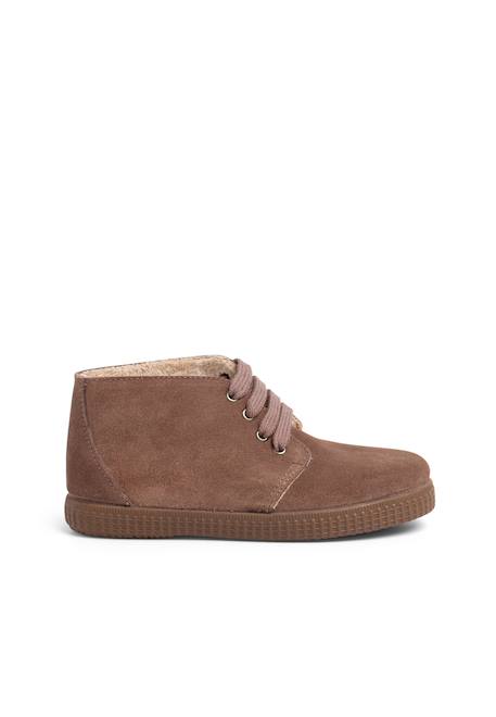 Bottes fourrées pour enfant à lacets Bleu+Bleu marine+Bordeaux+Camel+Taupe+Vert 25 - vertbaudet enfant 