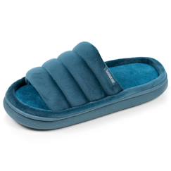 Vêtements de grossesse-Chaussons mules ouvertes velours semelle bloup xtra confort