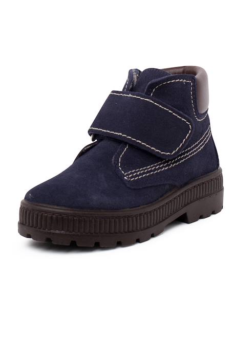 Bottes à semelle de piste avec coutures fermeture adhérentes Bleu marine+Gris+Taupe 2 - vertbaudet enfant 