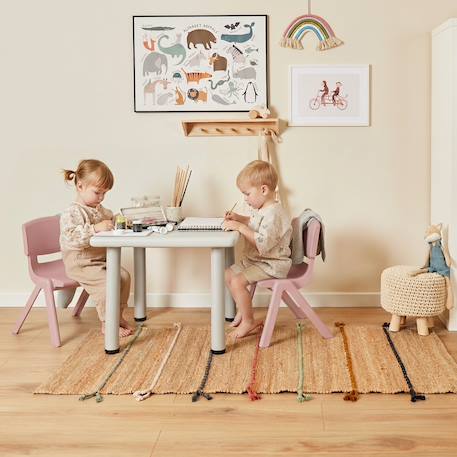 Table enfant avec 2 chaises Bleu clair et gris+Gris+Rose et gris+Vert 13 - vertbaudet enfant 