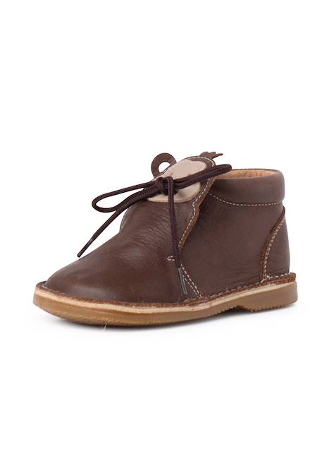 Bottines en cuir à lacets monkey face Bleu marine+Couleur cuir+Marron 13 - vertbaudet enfant 