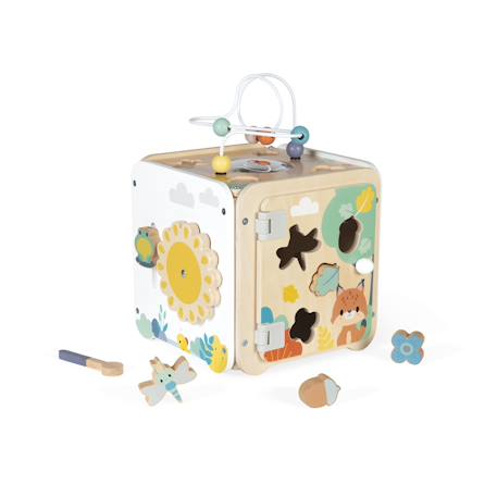 Grand cube d'activitès en bois  pure Multicolore 3 - vertbaudet enfant 
