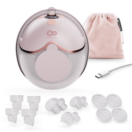 Tire-lait électrique simple MAMAFLOW 4 modes, 9 intensités, mémoire des réglages, sans fil usb-c, compact et silencieux Gold+Pink 7 - vertbaudet enfant 