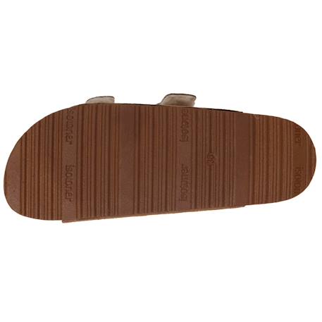 Chaussons mules ouvertes ultra confortables, en cuir Camel+Vert d'eau 5 - vertbaudet enfant 