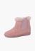Bottines chelsea pour filles avec col en fourrure Gris+Rose+Taupe 8 - vertbaudet enfant 