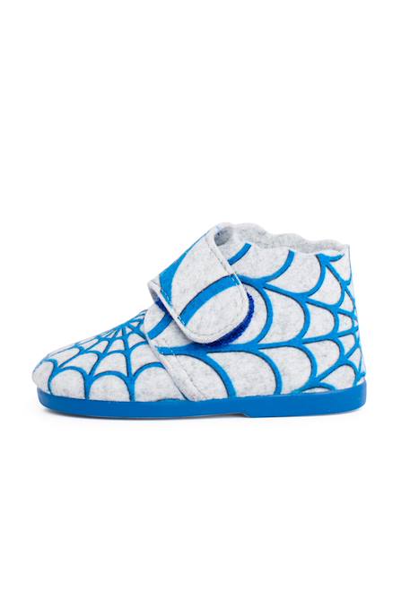 Chaussons en feutre avec fermeture adhésive Licorne multicolore+Toile d'araignée bleue 8 - vertbaudet enfant 
