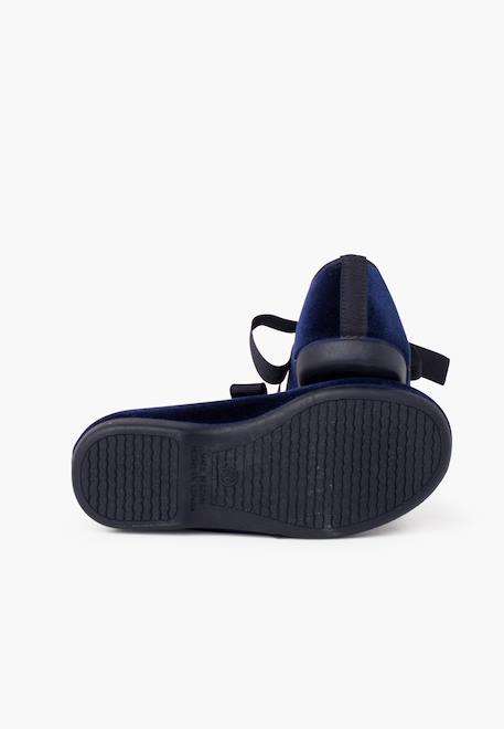Chaussures babies velours avec nœud gros-grain filles Beige+Bleu de france+Bleu marine+Bordeaux+Gris+Noir+Rose pâle+Vert 15 - vertbaudet enfant 