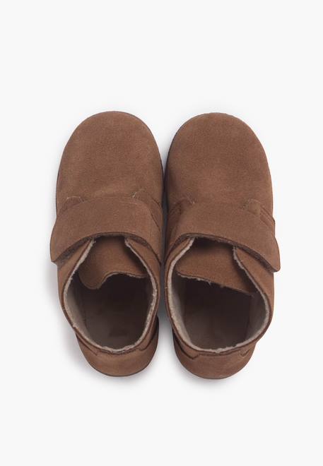 Bottines à brides larges adhérentes en fourrure Bleu+Bleu marine+Camel+Gris+Rose+Taupe 17 - vertbaudet enfant 