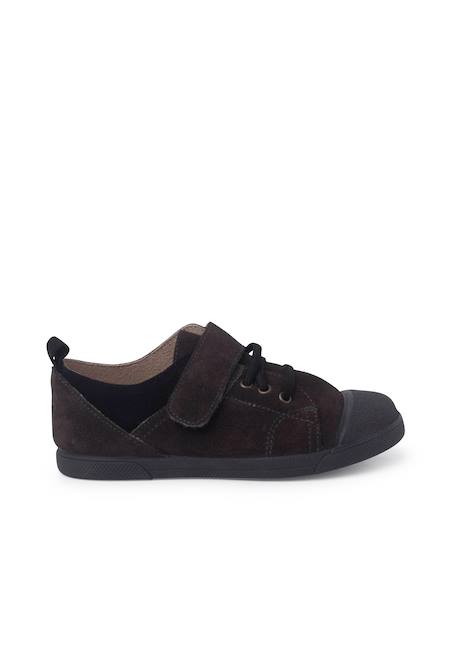 Baskets avec fermeture adhérente et laçage élastique Camel+Gris 7 - vertbaudet enfant 