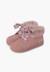 Bottines en suède fille col fourrure lacets en satin Bleu marine+Gris+Marron+Rose+Taupe 22 - vertbaudet enfant 