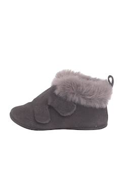 Chaussures-Bottines en cuir fourrure velours