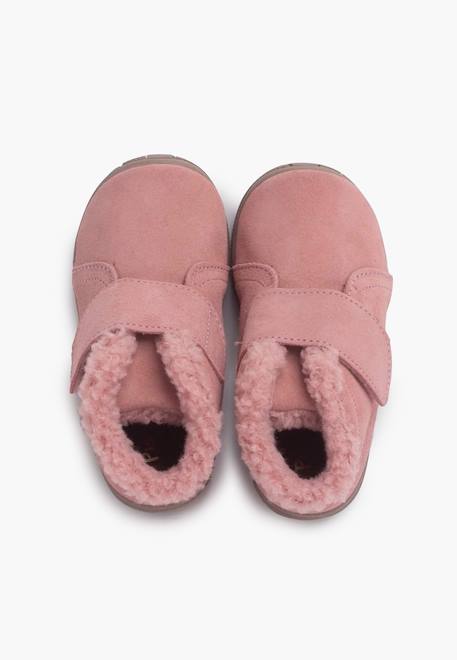 Botte avec col en laine d'agneau et sangle d'enfilage Gris+Rose+Taupe 11 - vertbaudet enfant 