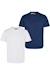 T-shirts  basic Blanc / bleu foncé 1 - vertbaudet enfant 