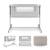 Lit Cododo Kinderkraft NESTEE GROW 2 3 en 1 avec 5 Niveaux de Hauteur, Matelas Extensible, Roulettes et Pliage Facile Gris clair 1 - vertbaudet enfant 