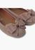 Ballerines fille double nœud et bracelet Taupe 6 - vertbaudet enfant 