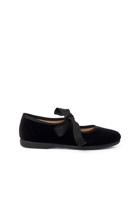 Chaussures babies velours avec nœud gros-grain filles Beige+Bleu de france+Bleu marine+Bordeaux+Gris+Noir+Rose pâle+Vert 31 - vertbaudet enfant 
