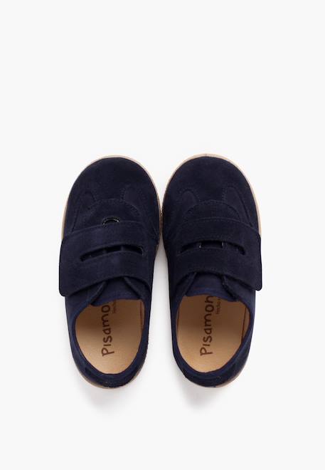Chaussures pour garçon avec fermeture à l'avant avec sangle adhérente Bleu marine+Gris+Taupe 5 - vertbaudet enfant 