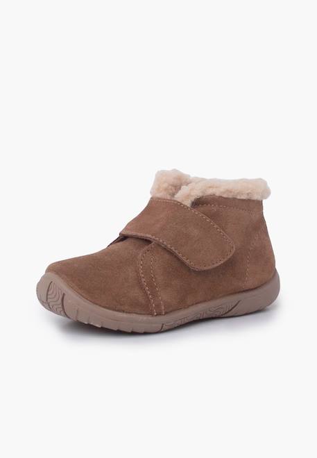 Botte avec col en laine d'agneau et sangle d'enfilage Gris+Rose+Taupe 14 - vertbaudet enfant 