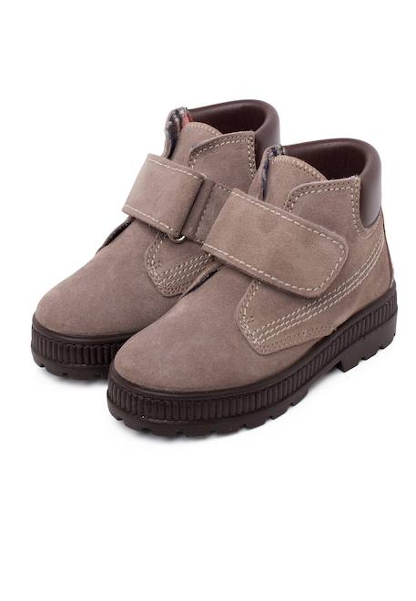Bottes à semelle de piste avec coutures fermeture adhérentes Bleu marine+Gris+Taupe 10 - vertbaudet enfant 
