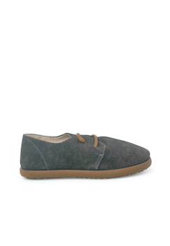 Chaussures-Chaussures à lacets en suède avec semelle caramel