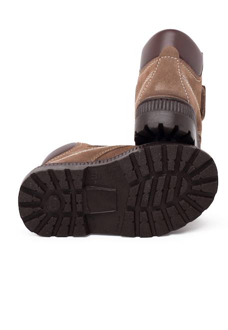 Bottes à semelle de piste avec coutures fermeture adhérentes Bleu marine+Gris+Taupe 15 - vertbaudet enfant 